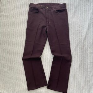 Vintage LEE Riders Wide-leg Flare Brown Slacks Pants | 34x30